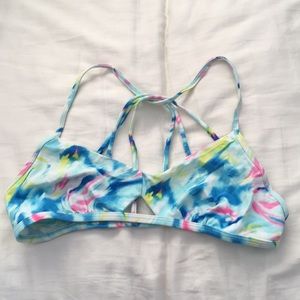Watercolor bikini top.
